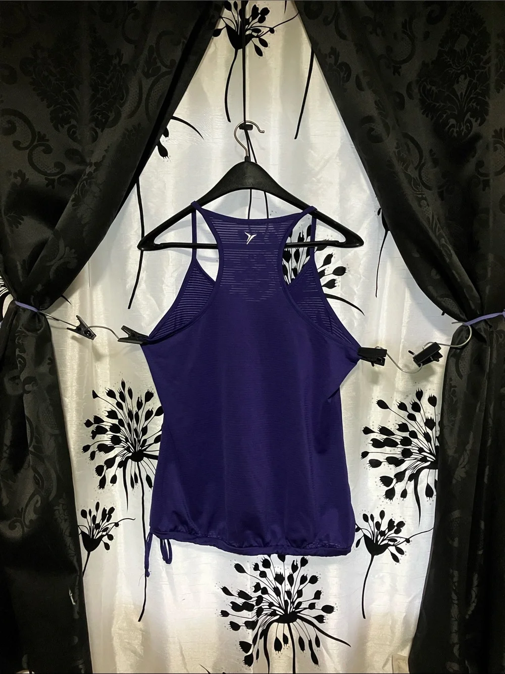 Old Navy Purple Racerback Drawstring Tank - Picture 3 of 3